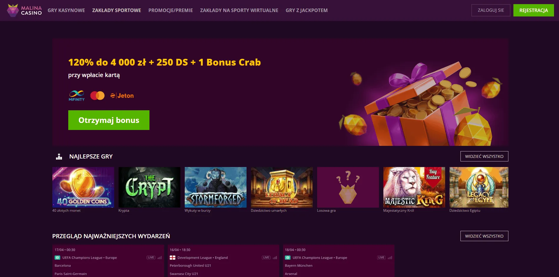 Malina Online Casino Malina kasyno online